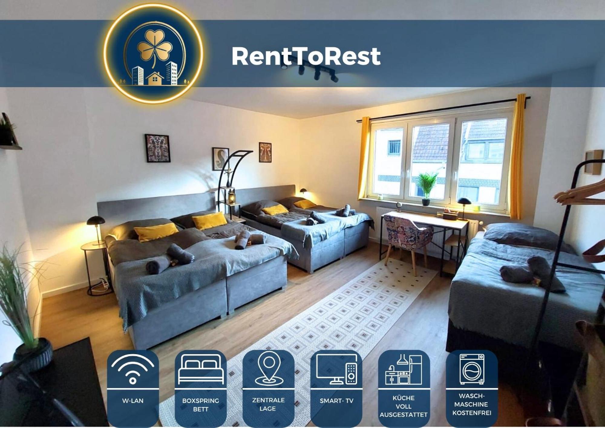 Ferienwohnung Rtr Essen - Fuer Bis Zu 8 Personen - Voll Ausgestattet - Zentral Limbecker Platz - Messe - Uniklinikum - Smart Tv - Modern Exterior foto